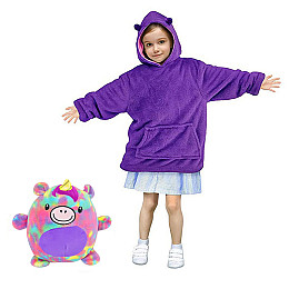 Худи-трансформер для дівчаток Huggle Pets Єдиноріг Фіолетовий (3_00794)