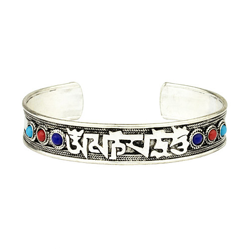 Браслет Mantra Mani Tibet 6 камней 6.5x5.5x1.3 см Металл (24561)