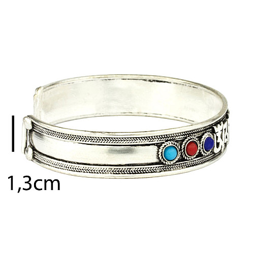 Браслет Mantra Mani Tibet 6 камней 6.5x5.5x1.3 см Металл (24561)