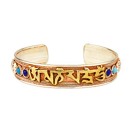 Браслет Mantra Mani Gold Tibet 4 камені 6х6х1,5 см Метал (20533)