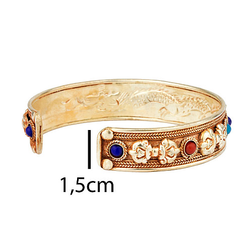 Браслет Mantra Mani Gold Tibet 4 камені 6х6х1,5 см Метал (20533)