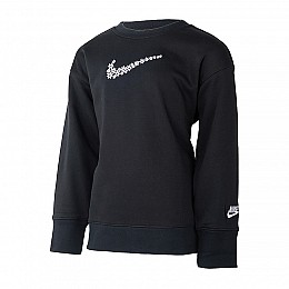 Детская Толстовка Nike G NSW FT BF CREW Черный S (DM8210-010 S)