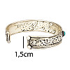 Браслет Mantra Mani Tibet 2 бирюзовых камня Филигрань 6.5x5.5x1.5 см Металл (24569)