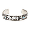 Браслет Mantra Mani Tibet 2 голубых камня Филигрань 6x6x1.5 см Металл (27465)