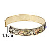 Браслет Mantra Mani Tibet Carving 3 metal 2 синих камня 6x6x1.1 см Металл (27466)