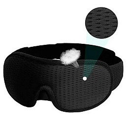 Пов'язка на очі для сну Stenson 3D Soft Black
