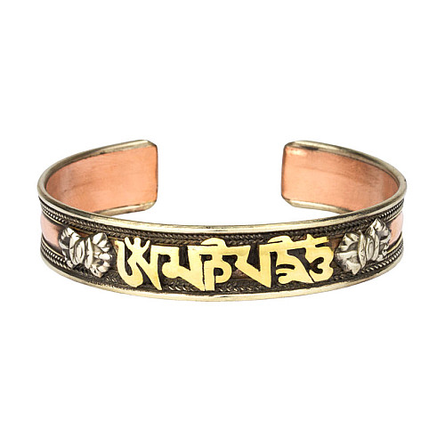 Браслет Mantra Mani Sanskr Tibet 3 metal 6.5x5.5x1.2 см Метал (24567)