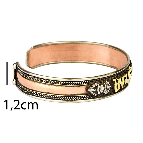 Браслет Mantra Mani Sanskr Tibet 3 metal 6.5x5.5x1.2 см Метал (24567)