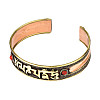 Браслет Mantra Mani Tibet 3 metal 2 червоних камені 6х6х1,6 см Метал (24594)
