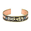 Браслет Mantra Mani Tibet 3 metal 2 блакитних камені 6х6х1,6 см Метал (27468)