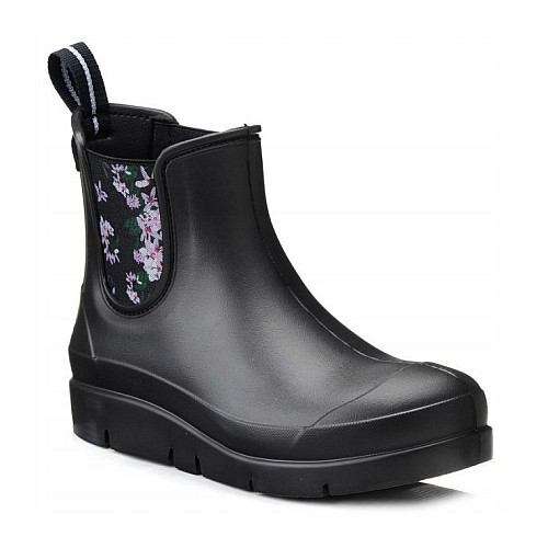 Стильные резиновые сапоги женские короткие Lemigo Stella 773 37 Черный