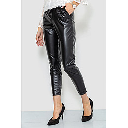 Лосины женские из экокожи черный 214R5032 Ager S