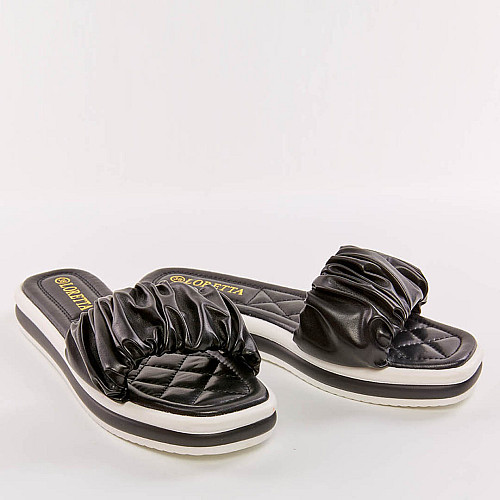 Шлепанцы женские 338066 р.40 (25,5) Fashion Черный