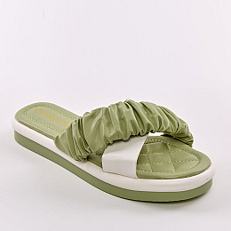 Шлепанцы женские 338091 р.39 (25) Fashion Зеленый