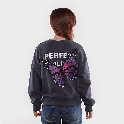 Свитшот PERFECTS фуме 199102 р.L Fashion Графитовый