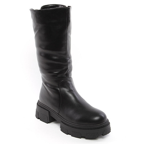 Полусапоги женские зимние 338718 р.36 (23) Fashion Черный