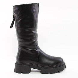 Полусапоги женские зимние 338718 р.36 (23) Fashion Черный