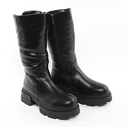 Полусапоги женские зимние 338718 р.36 (23) Fashion Черный
