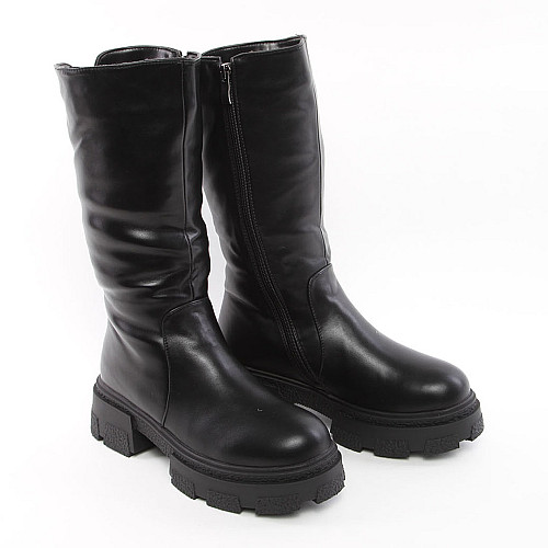 Полусапоги женские зимние 338718 р.36 (23) Fashion Черный