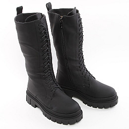 Полусапоги женские зимние 338724 р.36 (23) Fashion Черный