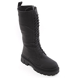 Полусапоги женские зимние 338724 р.39 (24,5) Fashion Черный