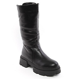 Полусапоги женские зимние 338718 р.37 (23,5) Fashion Черный