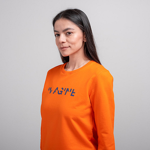 Свитшот 102283 р.M Fashion Оранжевый