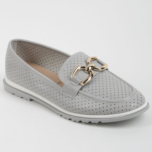 Мокасини жіночі 339634 р.36 (23) Fashion Сірий