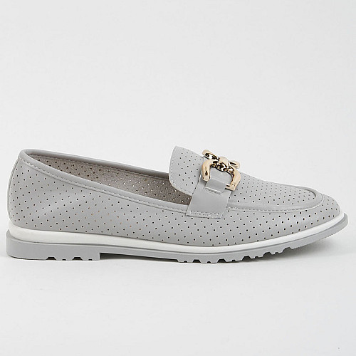 Мокасини жіночі 339634 р.37 (23,5) Fashion Сірий