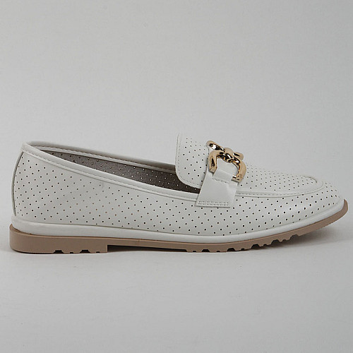 Мокасины женские 339635 р.36 (23) Fashion Белый