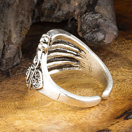 Кольцо Win Павлин Размер регулируемый 18-20,5 Стальной (27064)