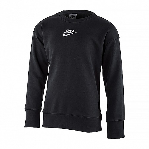 Детская Кофта Nike G NSW CLUB FLC BF CREW LBR Черный 137-147 (7dDD7473-010 137-147)