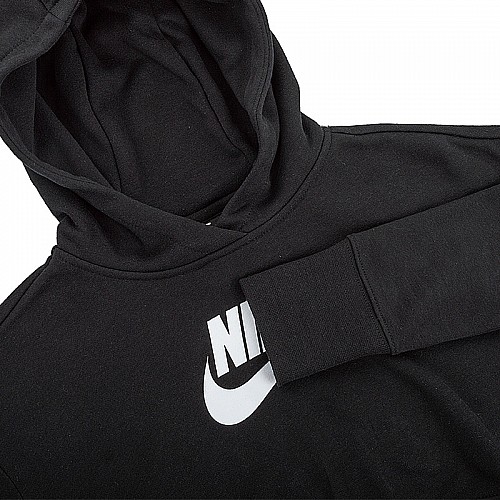 Детское Худи Nike G NSW CLUB FT CROP HOODIE HBR Черный 146-156 (7dDC7210-010 146-156)