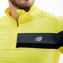 Мужской Реглан New Balance Accelerate Half Zip Желтый XL (7dMT23227CSN XL)