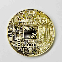 Сувенірна монета Eurs Bitcoin Золотий колір (BTC-G-2)