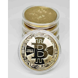Сувенірна монета Eurs Bitcoin Золотий колір (BTC-G-2)