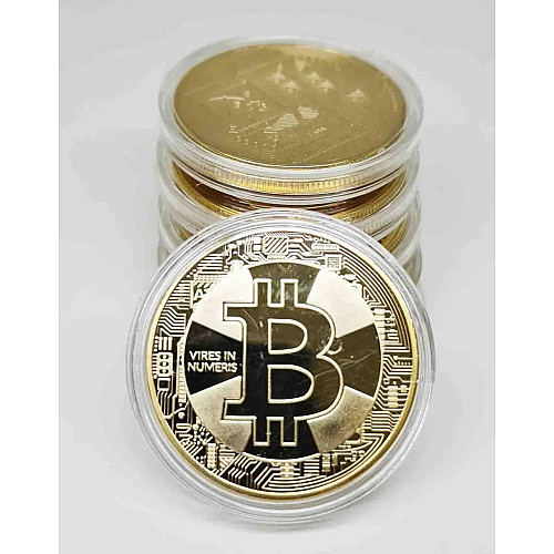 Монета сувенирная Eurs Bitcoin Золотой цвет (BTC-G-2)