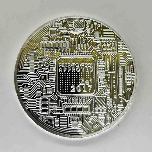 Монета сувенирная Eurs Bitcoin Серебряный цвет (BTC-S-2)