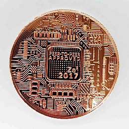 Сувенірна монета Eurs Bitcoin Мідний колір (BTC-M-2)