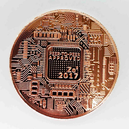 Монета сувенирная Eurs Bitcoin Медный цвет (BTC-M-2)