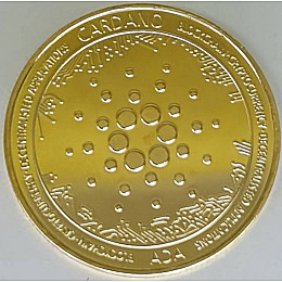 Сувенірна монета Eurs Cardano ADA Золотий колір (ADA-G)