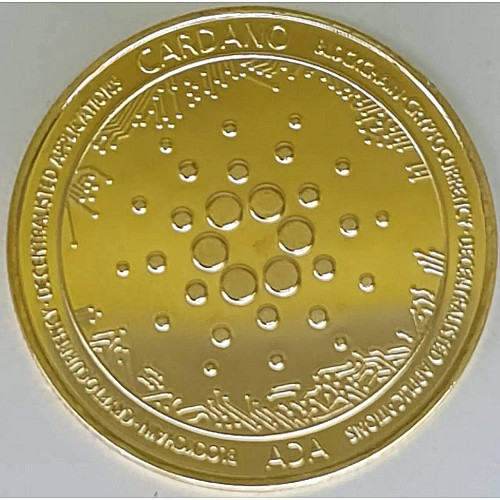 Монета сувенирная Eurs Cardano ADA Золотой цвет (ADA-G)