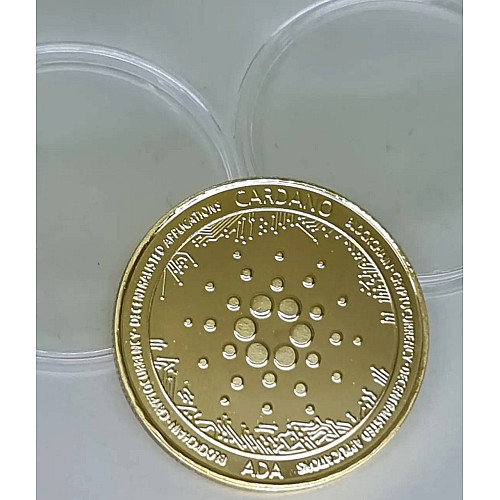 Монета сувенирная Eurs Cardano ADA Золотой цвет (ADA-G)