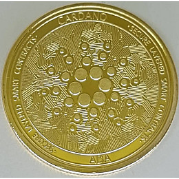 Сувенірна монета Eurs Cardano ADA Золотий колір (ADA-G-2)