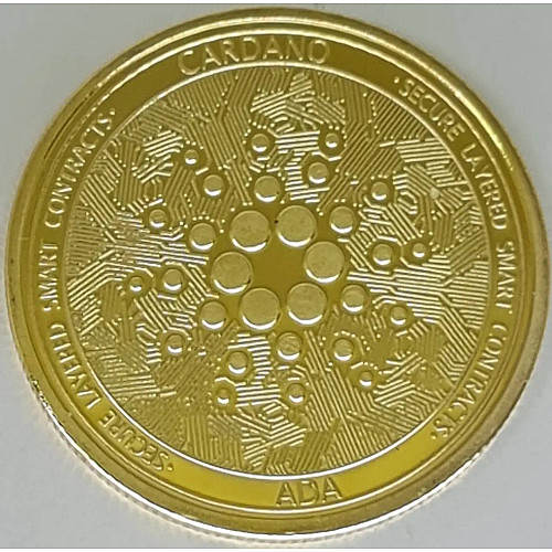 Монета сувенирная Eurs Cardano ADA Золотой цвет (ADA-G-2)