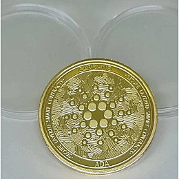 Сувенірна монета Eurs Cardano ADA Золотий колір (ADA-G-2)