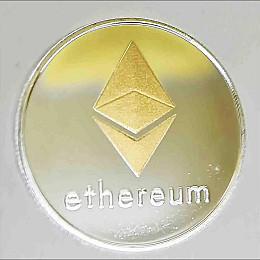 Сувенірна монета Eurs Ethereum ETH Срібно-золотий колір (ETH-G-S)