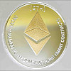 Монета сувенирная Eurs Ethereum ETH Серебряно-золотой цвет (ETH-G-S)