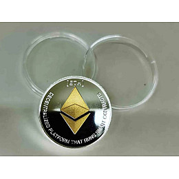Сувенірна монета Eurs Ethereum ETH Срібно-золотий колір (ETH-G-S)