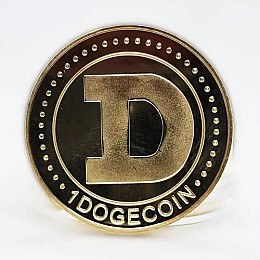 Сувенірна монета Eurs Dogecoin DOGE Золотий колір (DOGE-G)